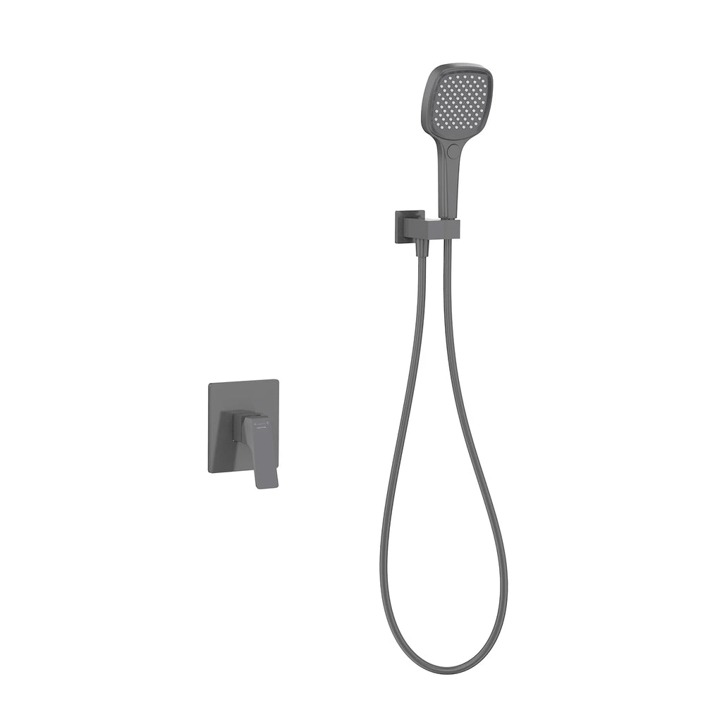 Aurora 1 Way Wall Concealed Shower Mixer with 3-Function Hand Shower-AB501068 Brushed Gun Metal