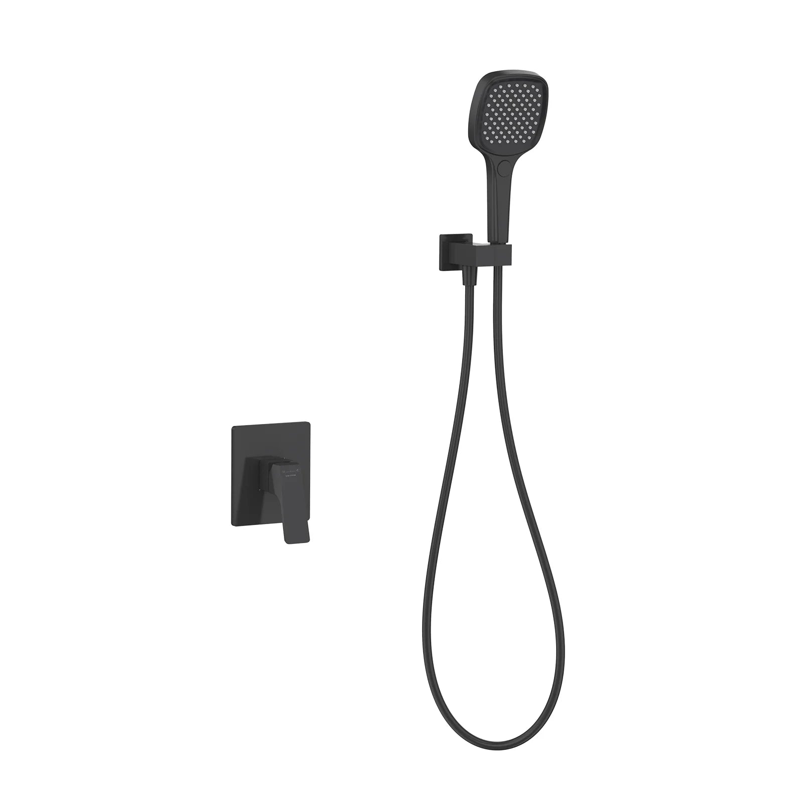 Aurora 1 Way Wall Concealed Shower Mixer with 3-Function Hand Shower-AB501068 Matte Black