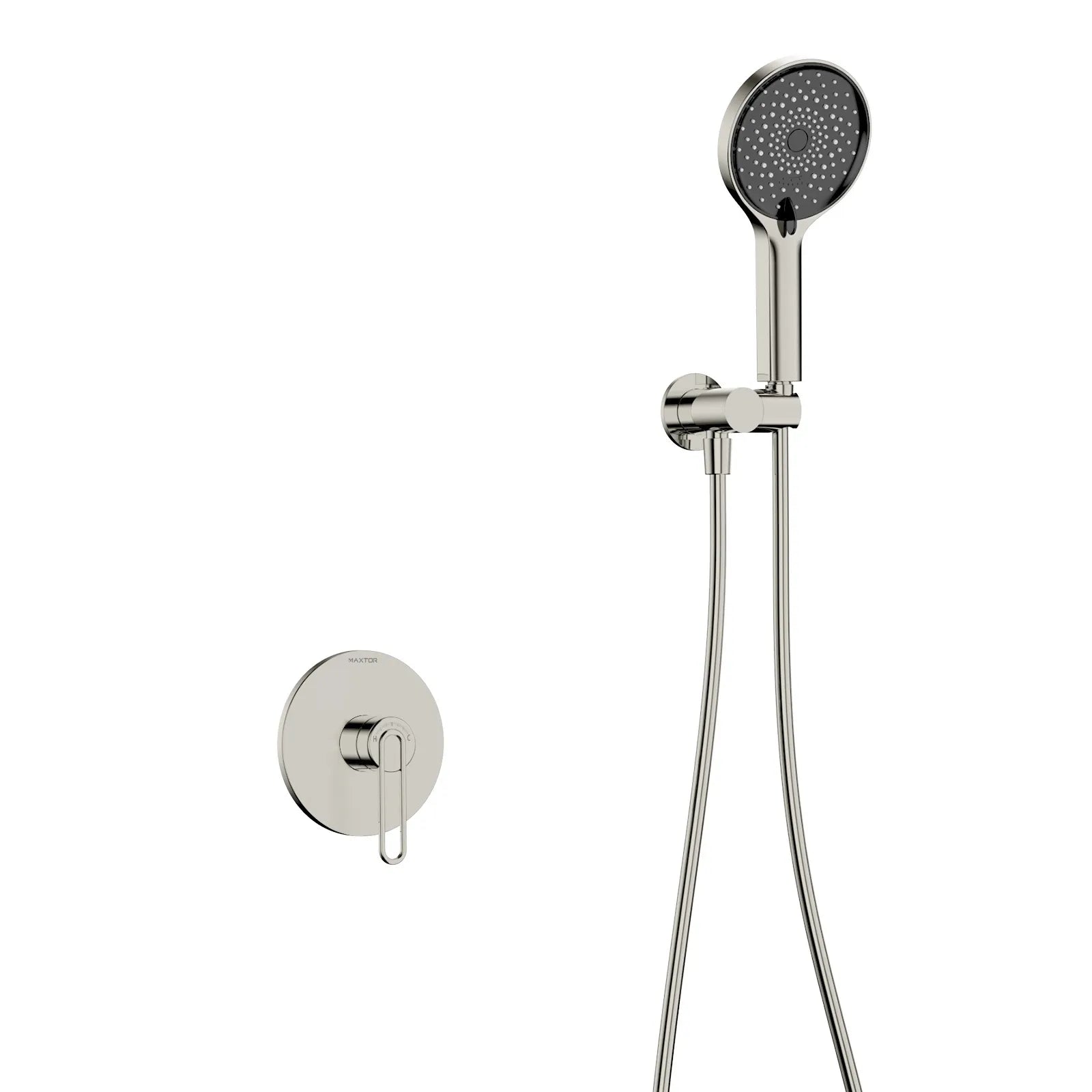 1-Way Wall Concealed Shower Mixer Kit with Handheld Shower – Single-Handle Built-In Shower Set – AB501069 Brushed Nickel