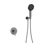 1-Way Wall Concealed Shower Mixer Kit with Handheld Shower – Single-Handle Built-In Shower Set – AB501069 Brushed Gun Metal