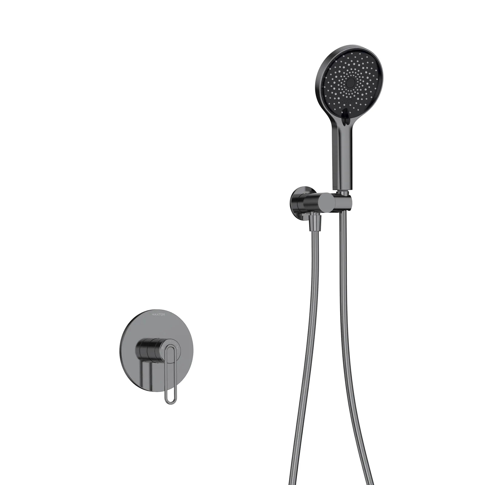 1-Way Wall Concealed Shower Mixer Kit with Handheld Shower – Single-Handle Built-In Shower Set – AB501069 Brushed Gun Metal