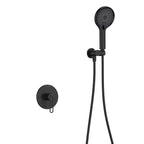 1-Way Wall Concealed Shower Mixer Kit with Handheld Shower – Single-Handle Built-In Shower Set – AB501069 Matte Black