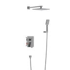 Nile Solid Brass 2-Way Wall Concealed Shower System with Rough-in Box-AB502003 Brushed Gun Metal