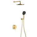 2-Way Wall Concealed Shower System with SUS304 Overhead Shower & 3-Function Hand Shower – AB502006 Brushed Gold