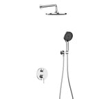 2-Way Wall Concealed Shower System with SUS304 Overhead Shower & 3-Function Hand Shower – AB502006 Chrome