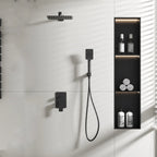 Square Concealed Shower System with Hand Shower – Two Way Diverter Shower Set – AB502007