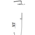 2 Way Wall Concealed Pressure Balance Shower System with Box and Trim Plate Kit – Rain Shower & Hand Shower – AB502033 Chrome
