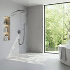 2 Way Wall Concealed Pressure Balance Shower System with Box and Trim Plate Kit – Rain Shower & Hand Shower – AB502033