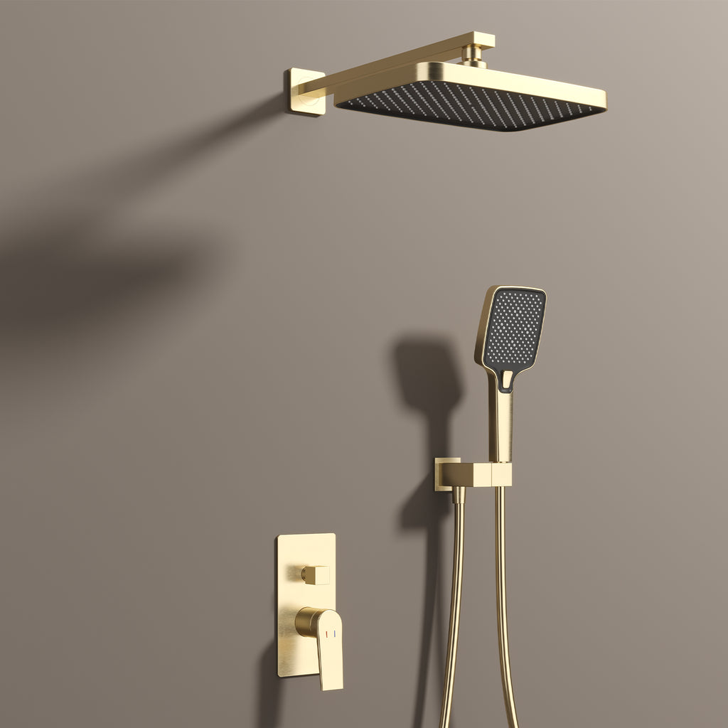 MAXTOR 2 Way Wall Concealed Pressure Balance Shower System with Box & Trim Plate Kit-AB502064