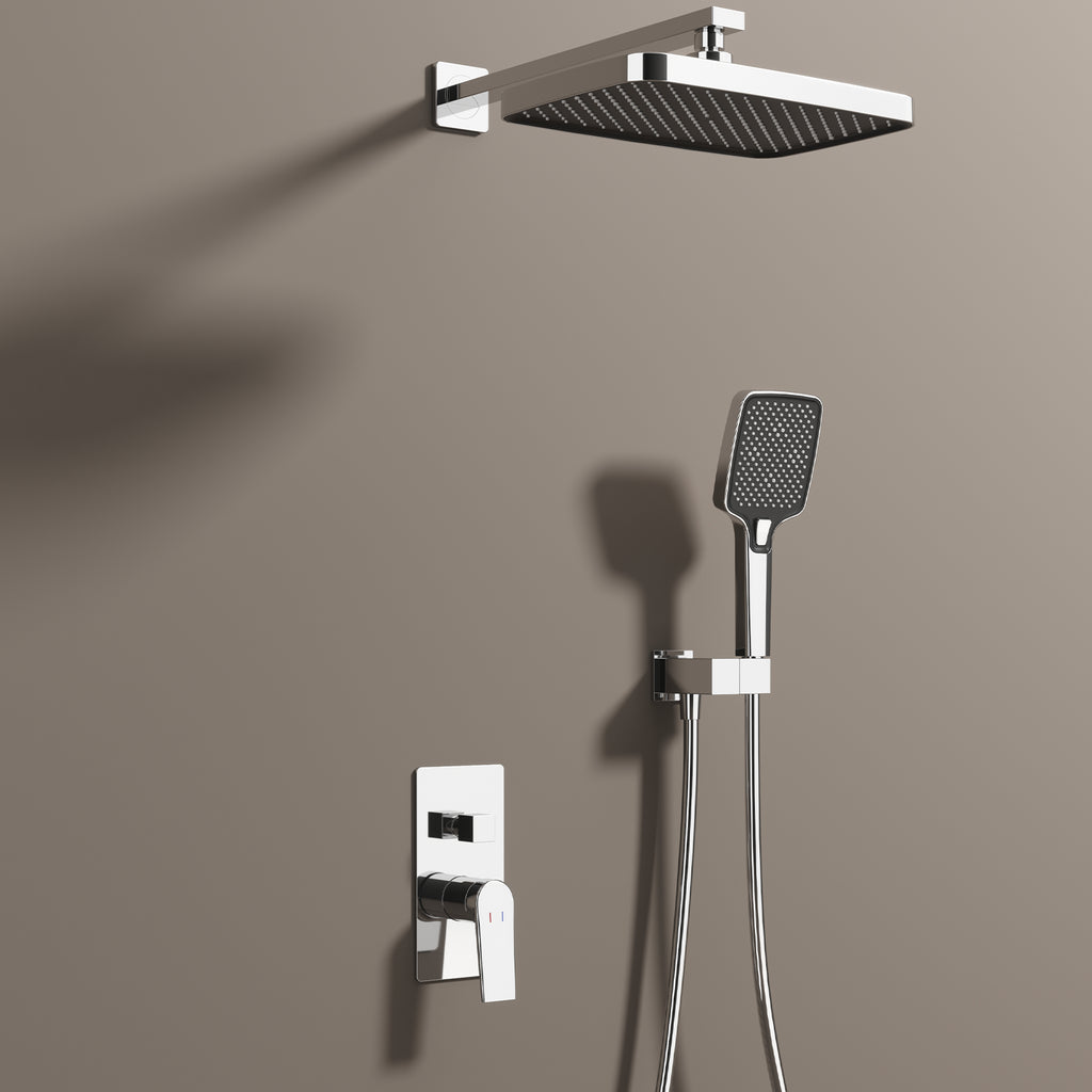 MAXTOR 2 Way Wall Concealed Pressure Balance Shower System with Box & Trim Plate Kit-AB502064