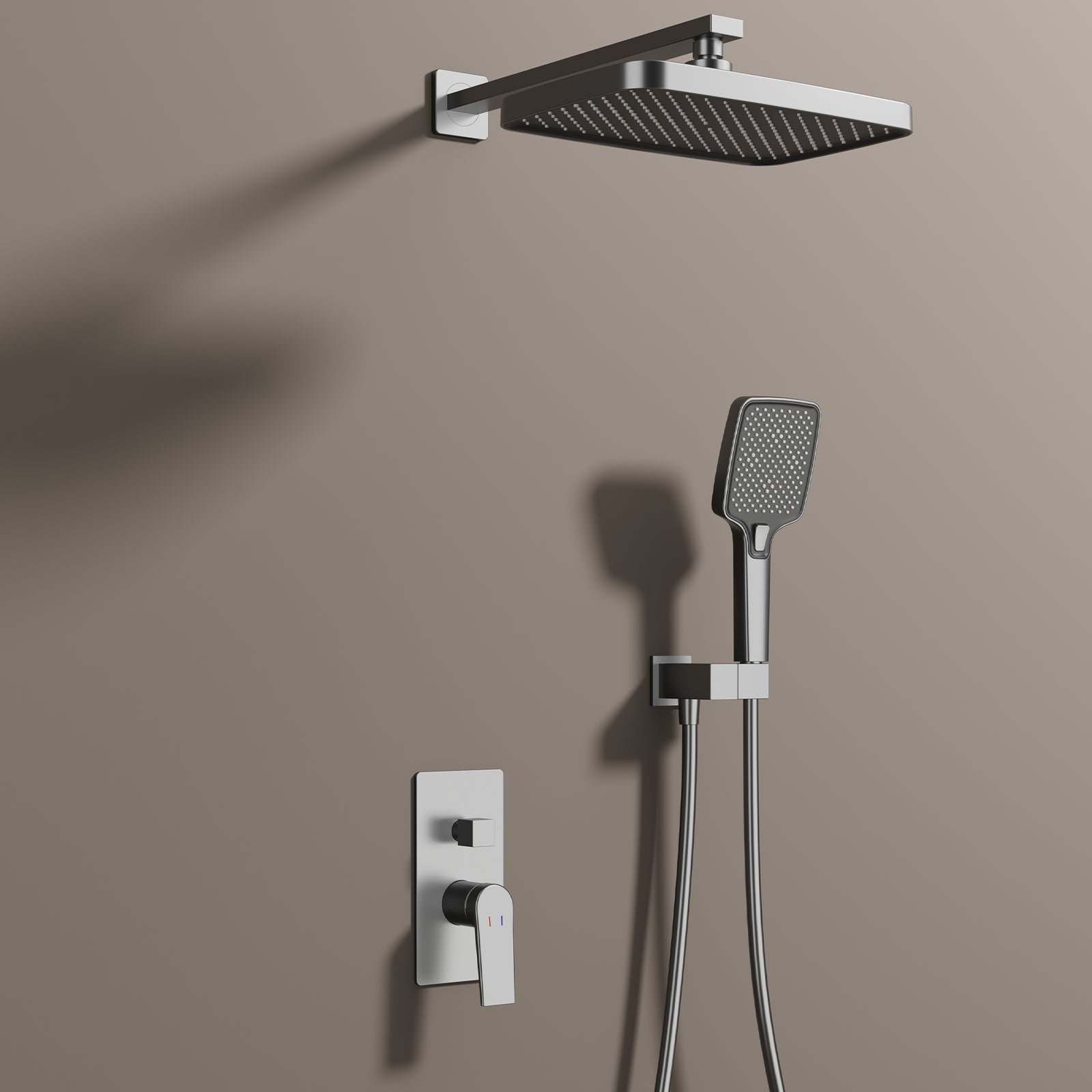 MAXTOR 2 Way Wall Concealed Pressure Balance Shower System with Box & Trim Plate Kit-AB502064