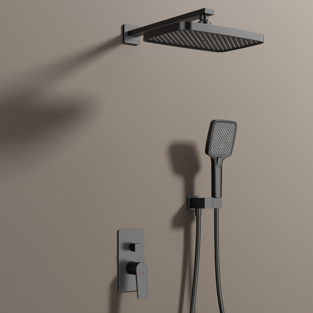 MAXTOR 2 Way Wall Concealed Pressure Balance Shower System with Box & Trim Plate Kit-AB502064