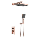 MAXTOR 2 Way Wall Concealed Pressure Balance Shower System with Box & Trim Plate Kit-AB502064 Rose Gold