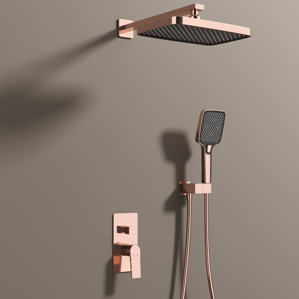 MAXTOR 2 Way Wall Concealed Pressure Balance Shower System with Box & Trim Plate Kit-AB502064