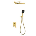 2 Way Wall Concealed Shower System With Brass Mixer & Shower-AB502068 Brushed Gold