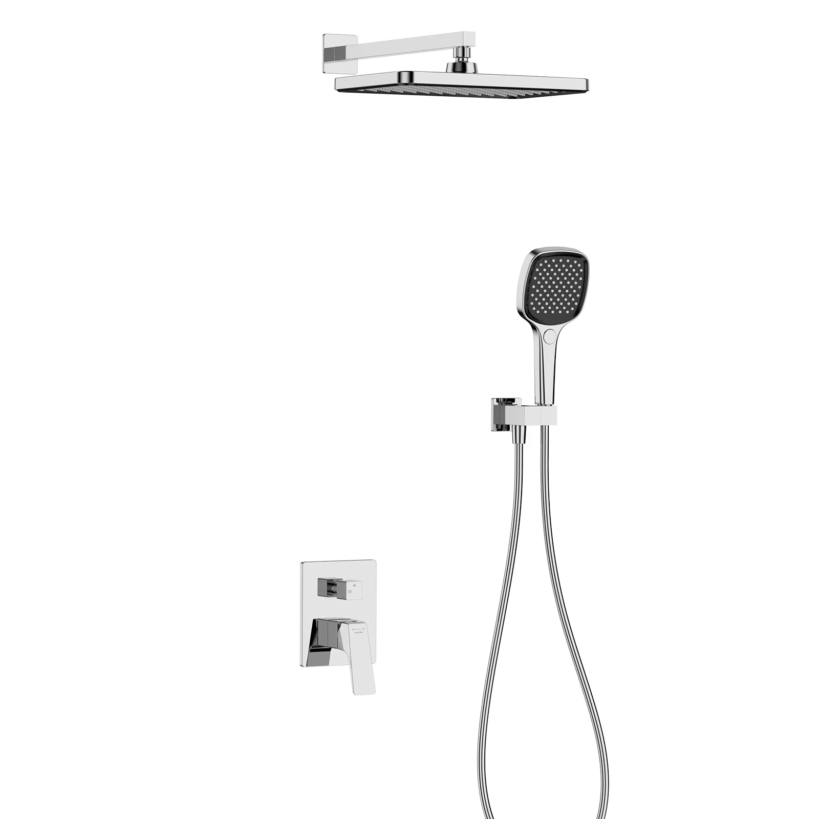 2 Way Wall Concealed Shower System With Brass Mixer & Shower-AB502068 Chrome