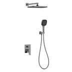 2 Way Wall Concealed Shower System With Brass Mixer & Shower-AB502068 Brushed Gun Metal