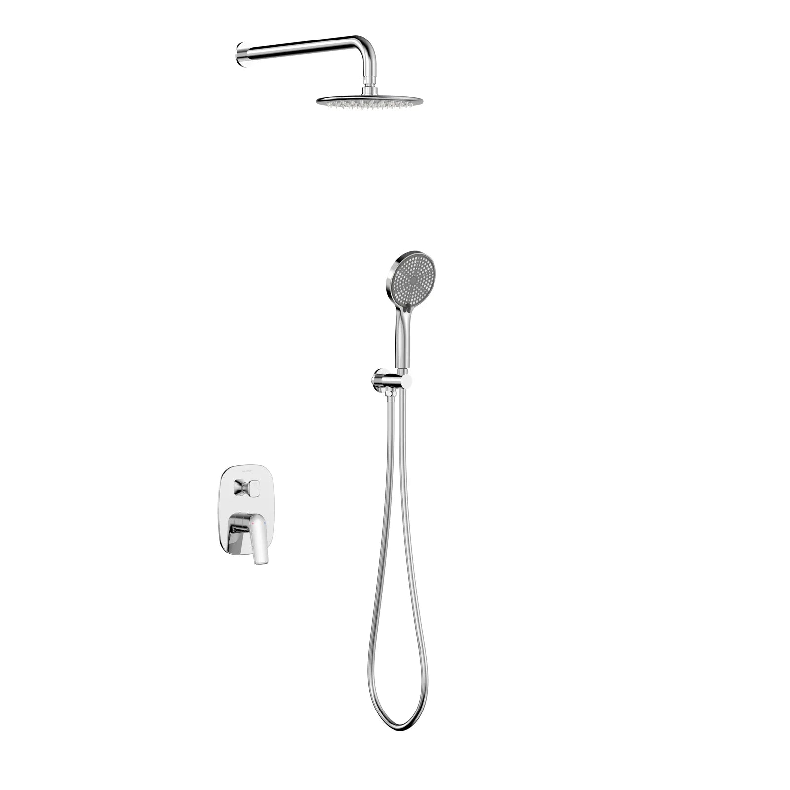 Kris 2 Way Wall Concealed Shower System With Handheld Shower AB502070 Chrome