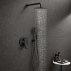 2 Way Concealed Shower System with Rain Shower and Hand Shower – Round Trim Shower Set – AB502076
