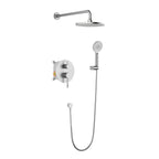 MAXTOR Circular 2-Way Wall Concealed Shower System AB502104 Brushed Nickel