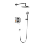 MAXTOR Circular 2-Way Wall Concealed Shower System AB502104 Brushed Gun Metal