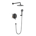 MAXTOR Circular 2-Way Wall Concealed Shower System AB502104 Matte Black