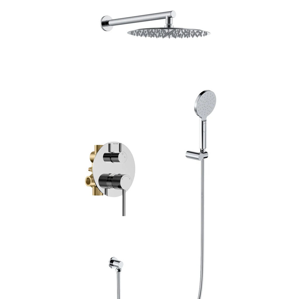 2 Way Wall Concealed Pressure Balance Shower System-AB502127 Chrome