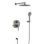 2 Way Wall Concealed Pressure Balance Shower System-AB502127 Brushed Gun Metal