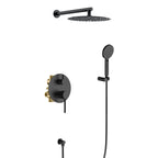 2 Way Wall Concealed Pressure Balance Shower System-AB502127 Matte Black