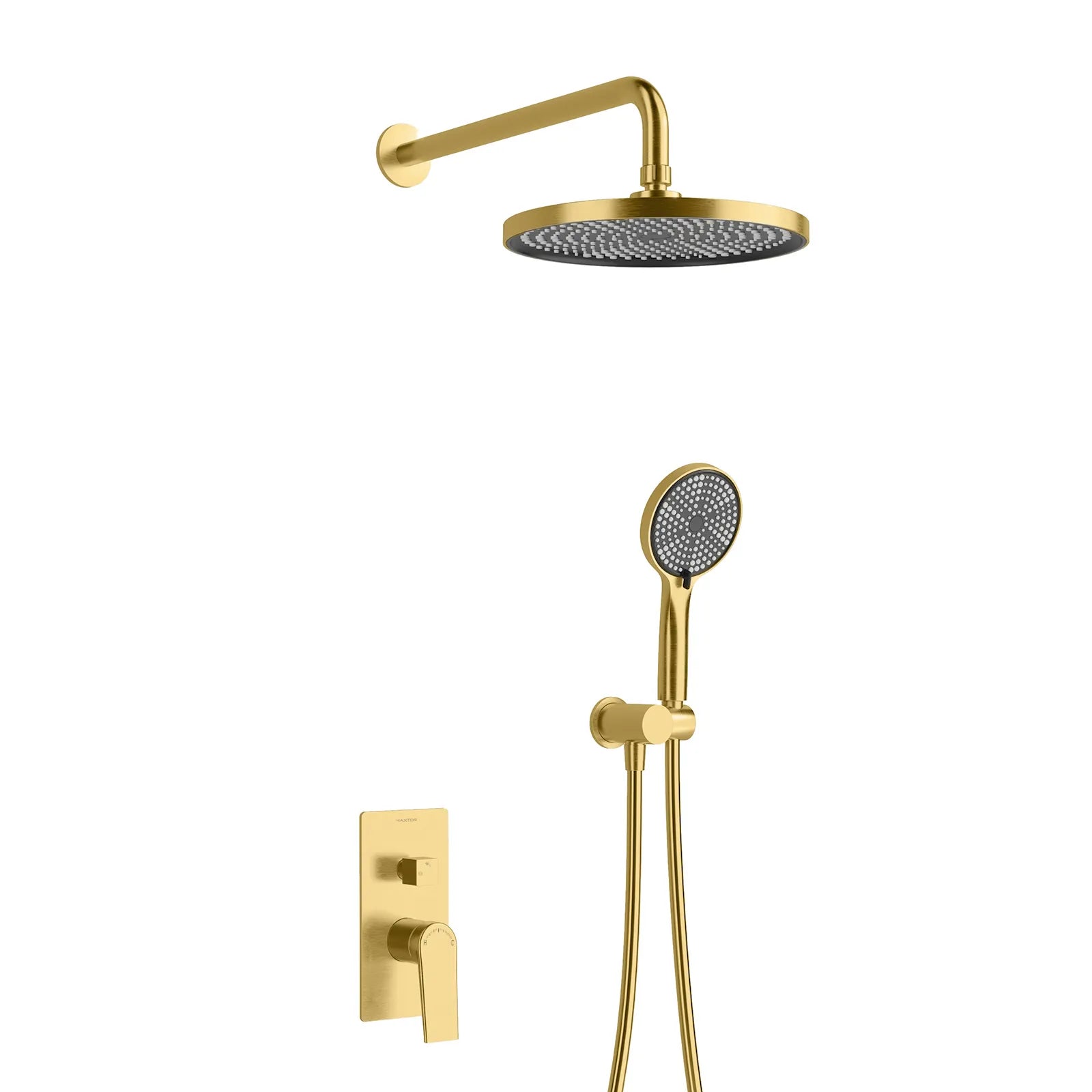 2 Way Wall Concealed Pressure Balance Shower System with Hand Shower-AB502164 Brushed Gold