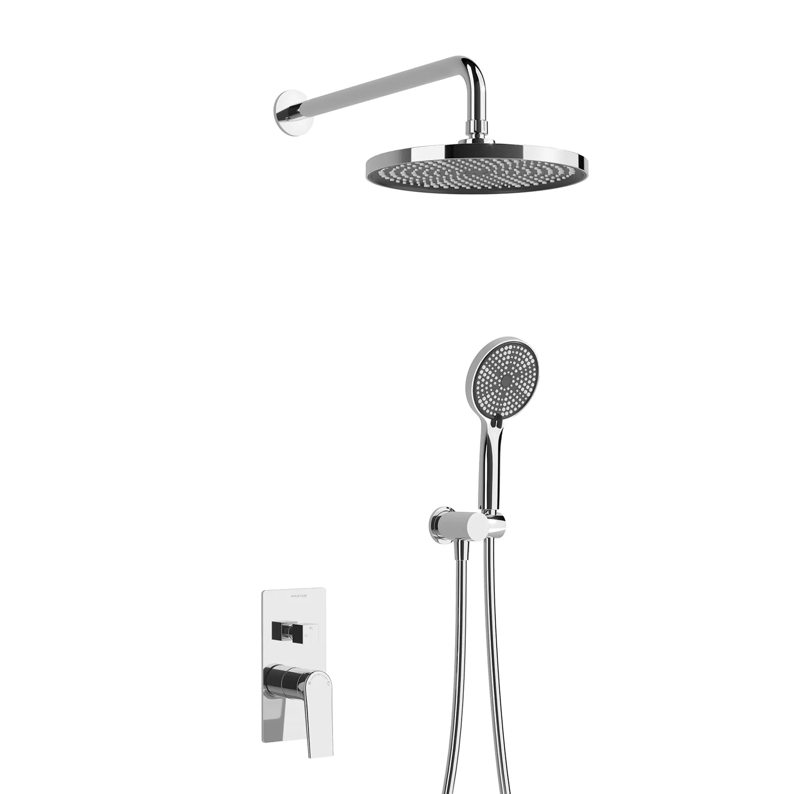 2 Way Wall Concealed Pressure Balance Shower System with Hand Shower-AB502164 Chrome