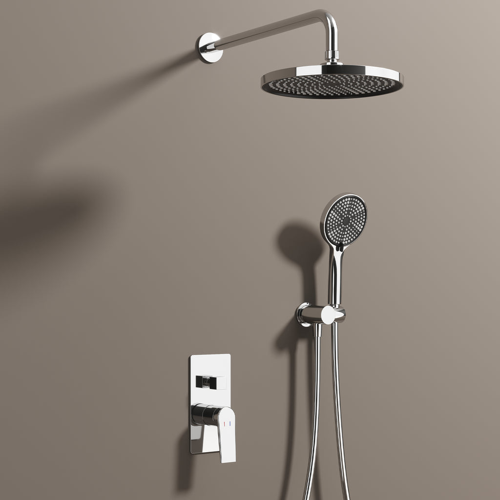 2 Way Wall Concealed Pressure Balance Shower System with Hand Shower-AB502164