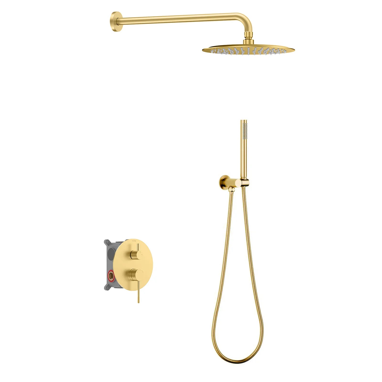 Circular 2-way Wall Concealed Shower Mixer AB502204 Brushed Gold