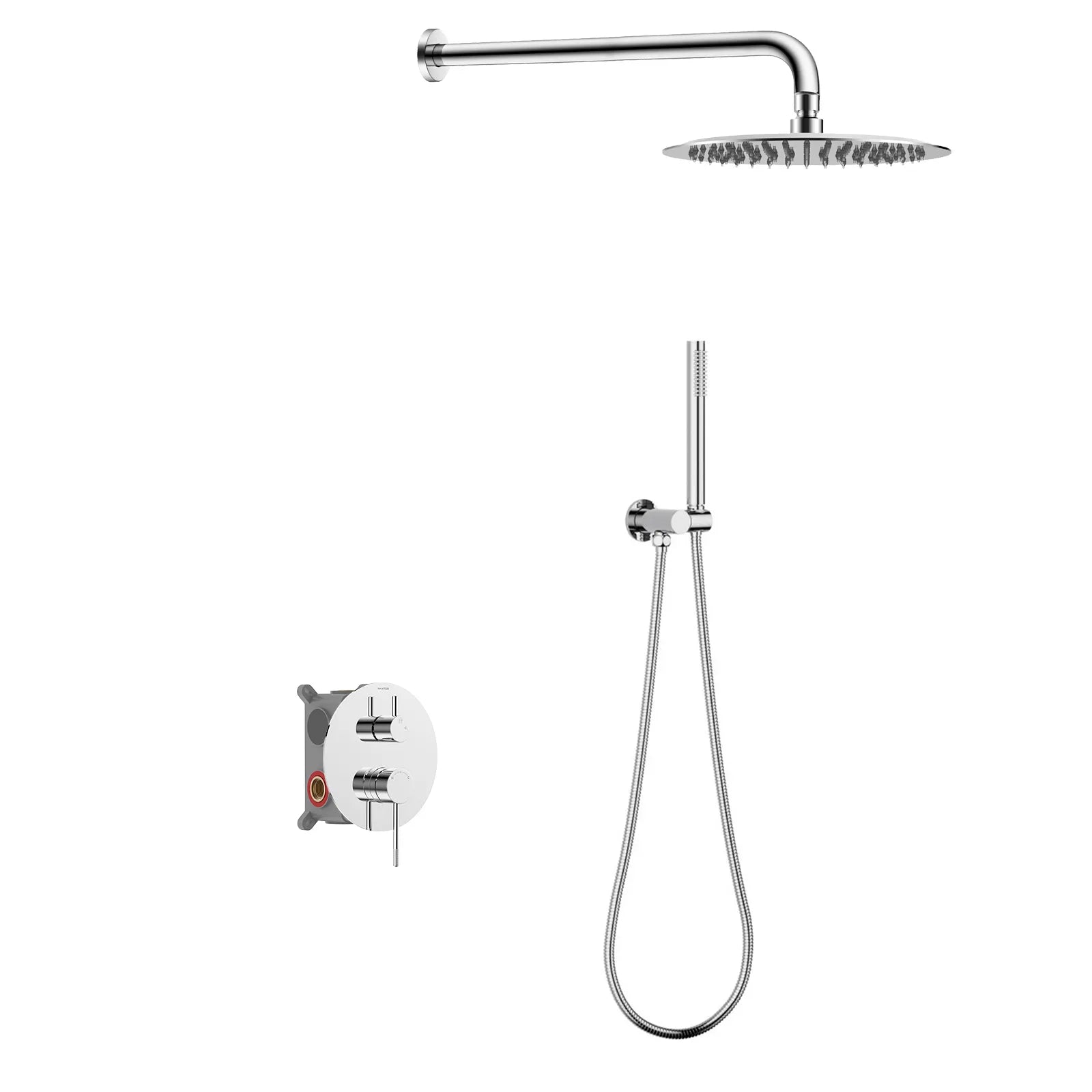 Circular 2-way Wall Concealed Shower Mixer AB502204 Chrome