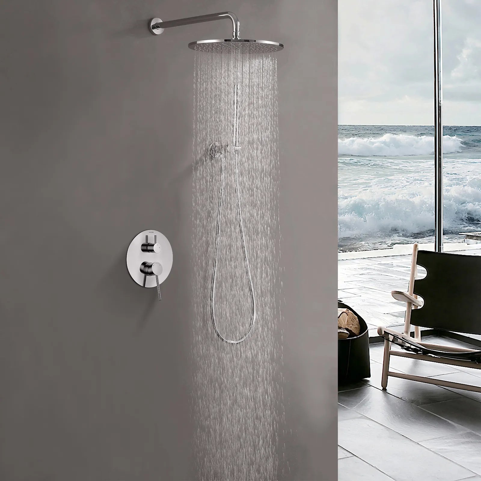 Circular 2-way Wall Concealed Shower Mixer AB502204