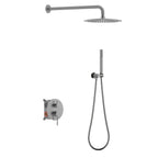 Circular 2-way Wall Concealed Shower Mixer AB502204 Brushed Gun Metal