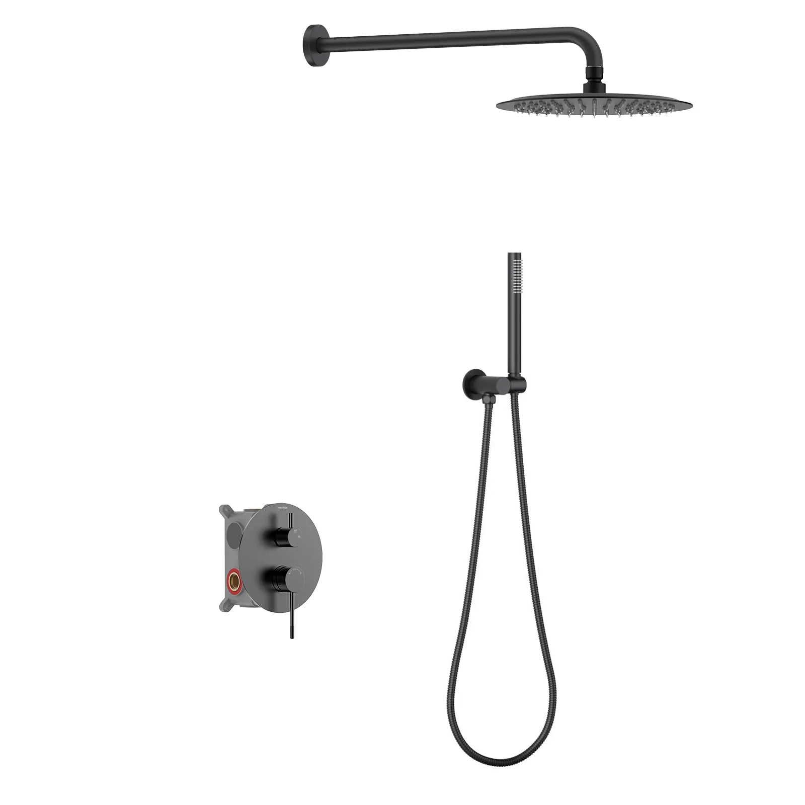 Circular 2-way Wall Concealed Shower Mixer AB502204 Matte Black