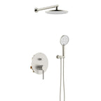 2 Way Wall Mounted Pressure Balance Mixer With Shower-AB502227 Brushed Nickel