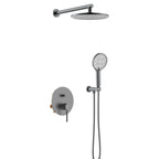 2 Way Wall Mounted Pressure Balance Mixer With Shower-AB502227 Brushed Gun Metal