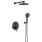 2 Way Wall Mounted Pressure Balance Mixer With Shower-AB502227 Matte Black