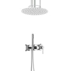 2 Way Wall Concealed Shower System with Rough In Valve and Ceilling shower-AB502233 Chrome