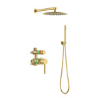 MAXTOR 2 Way Wall Concealed Pressure Balance Shower System-AB502327 Brushed Gold