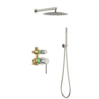 MAXTOR 2 Way Wall Concealed Pressure Balance Shower System-AB502327 Brushed Nickel