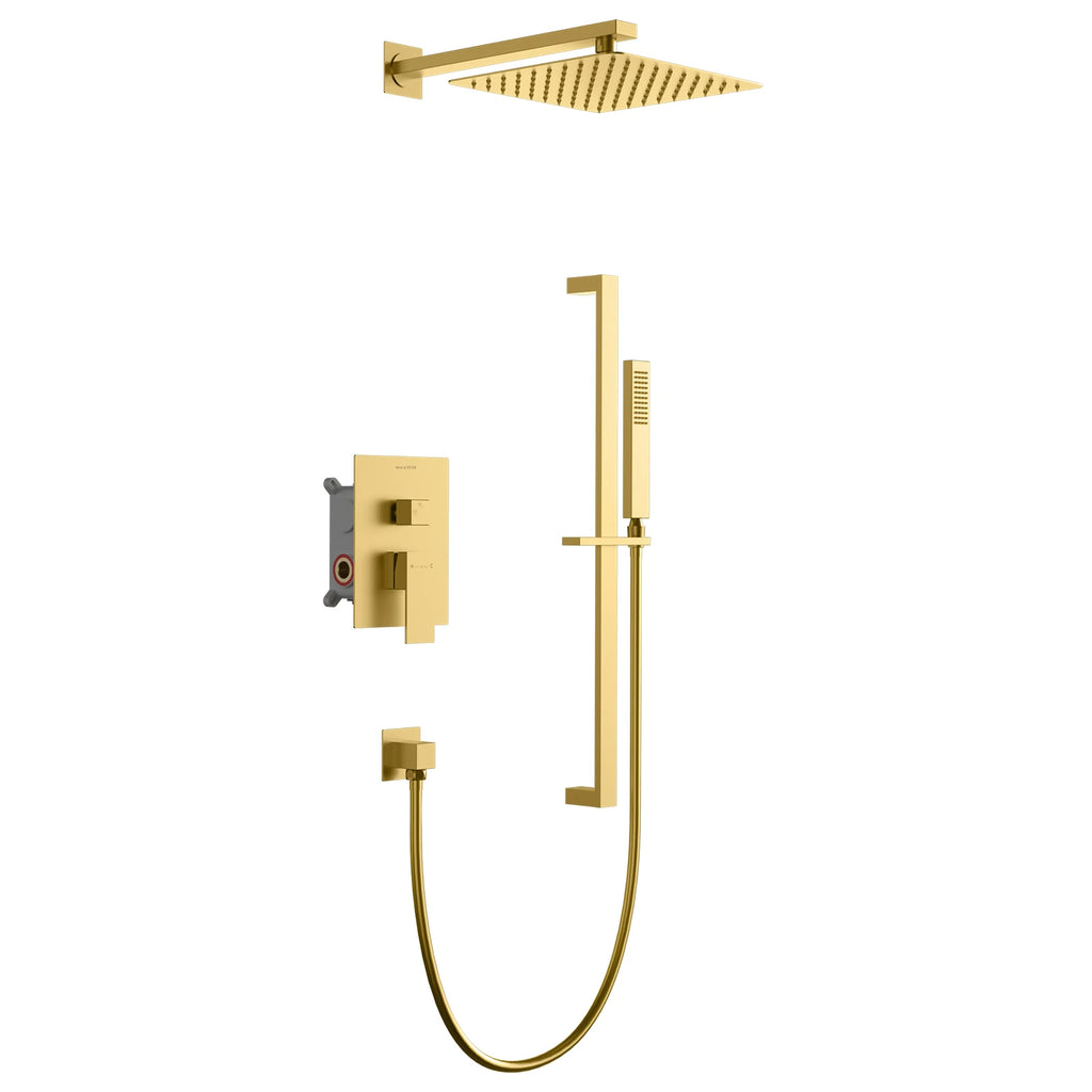 AB502400 – 2 Way Wall Concealed Shower System with Rainfall Overhead Shower & Hand Shower