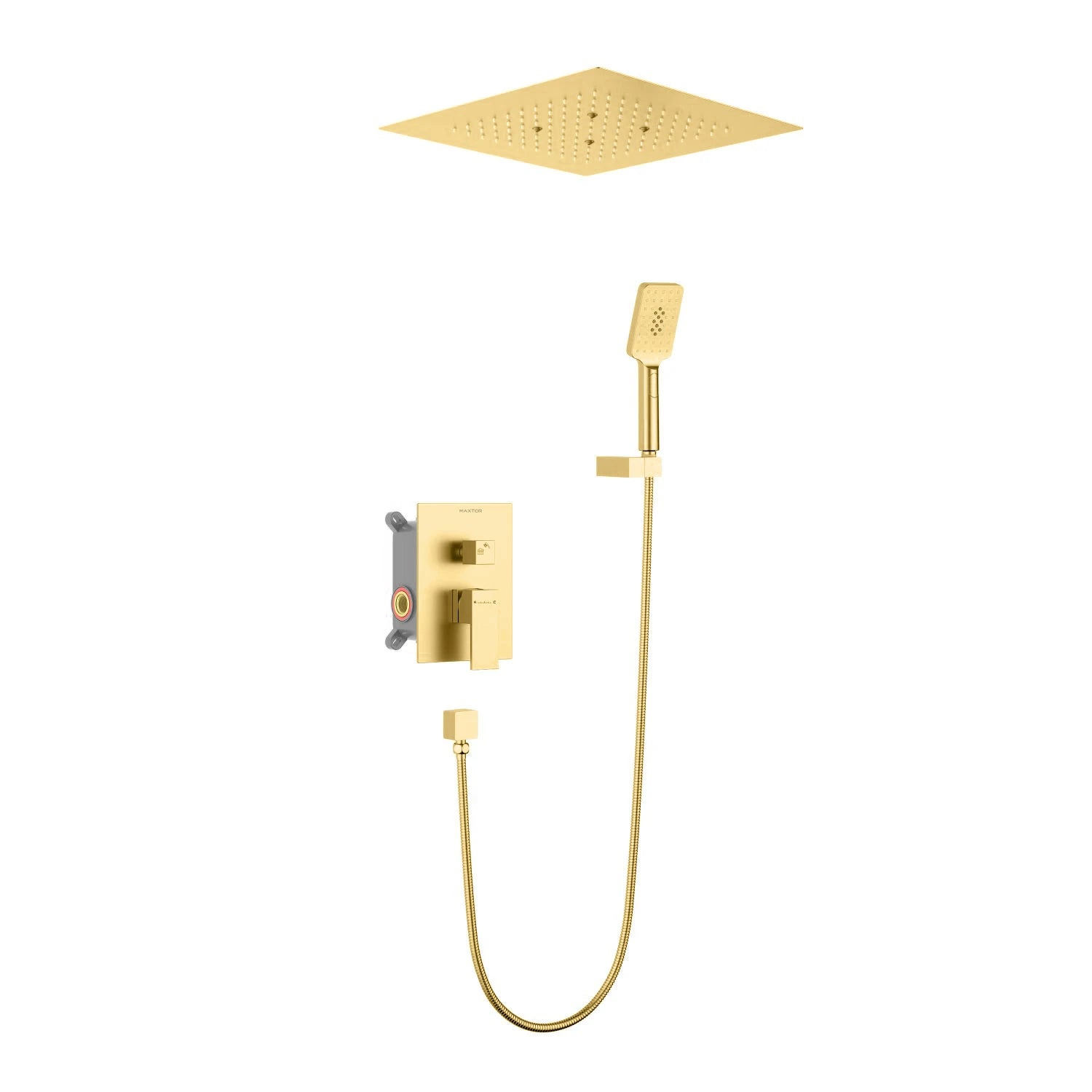 AB502500 – 2 Way Wall Concealed Shower System with 400x400mm Overhead Rain Shower