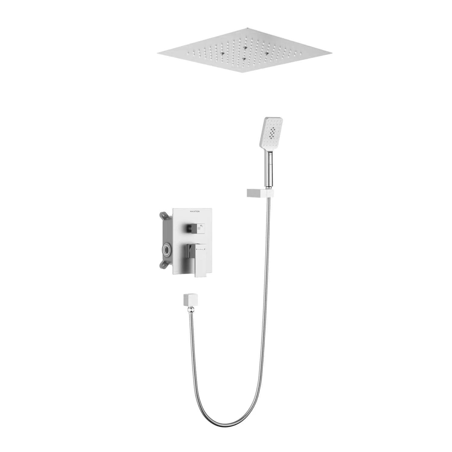 AB502500 – 2 Way Wall Concealed Shower System with 400x400mm Overhead Rain Shower