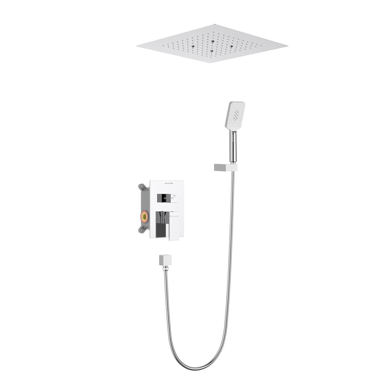AB502500 – 2 Way Wall Concealed Shower System with 400x400mm Overhead Rain Shower