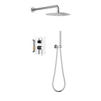 Circular 2-way Wall Concealed Shower Faucet With Hand Shower AB502604 Chrome