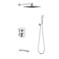 Solid Brass 3-Way Wall Concealed Shower System with Rough-in Box-AB503003 Chrome