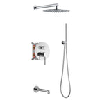 3 Way Wall Concealed Shower System with Bathtub Spout-AB503027 Chrome